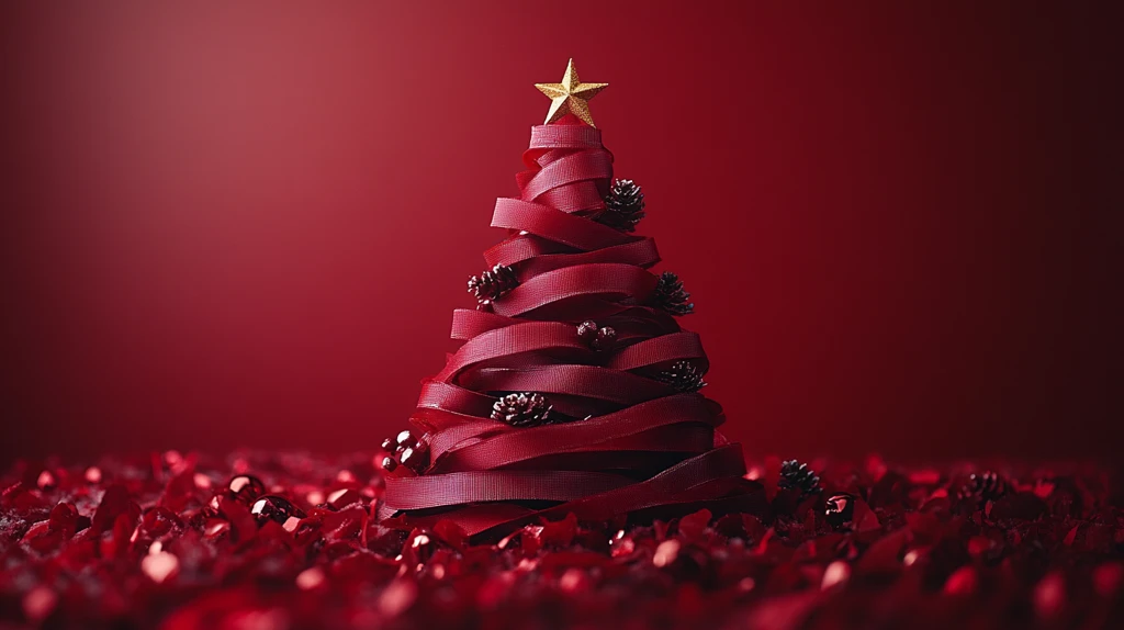 圣诞树胶带背景