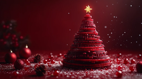 圣诞树胶带背景
