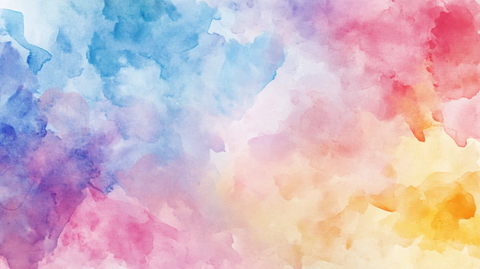 蓝紫红红色水彩背景