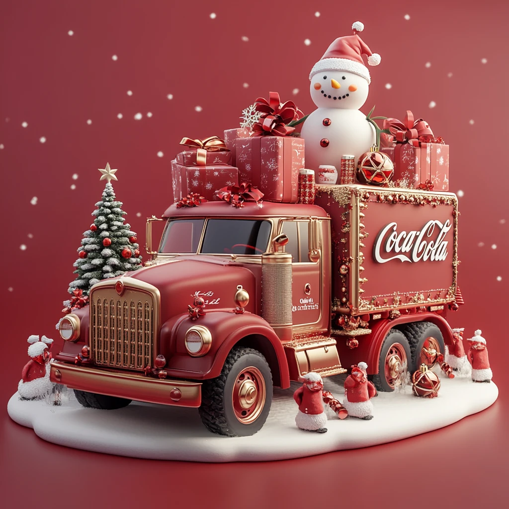 可口可乐卡车圣诞装