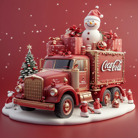 可口可乐卡车圣诞装