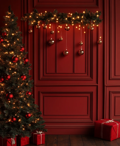 红墙圣诞球装饰