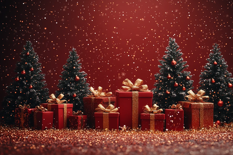 圣诞树礼盒金粉红