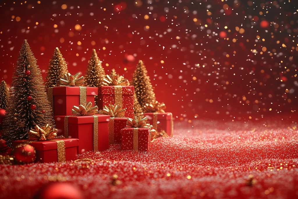 圣诞树礼盒金粉红