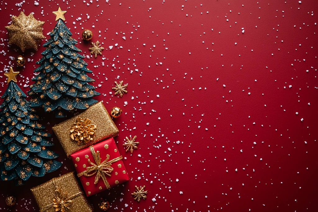 圣诞树礼盒金粉红