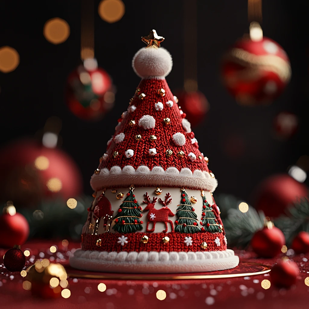 圣诞帽与节日图案