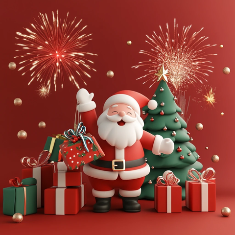圣诞老人送礼场景