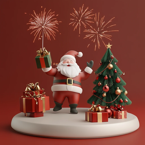 圣诞老人送礼场景