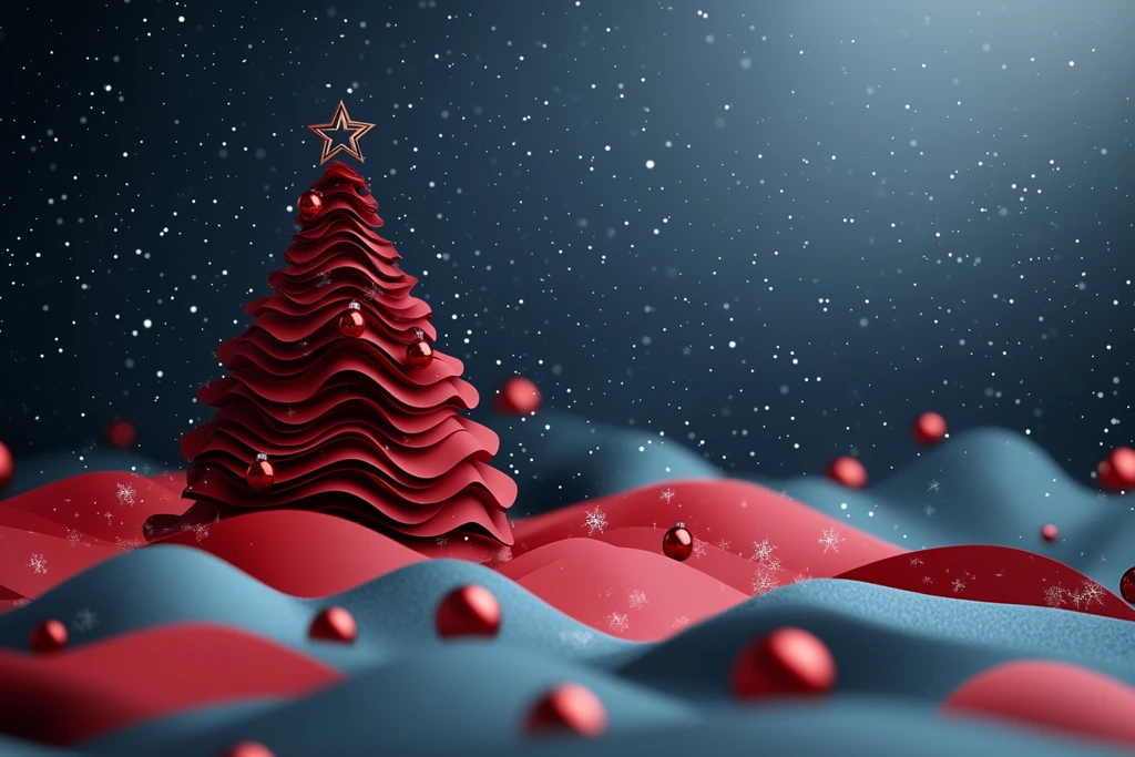 现代圣诞树形状背景