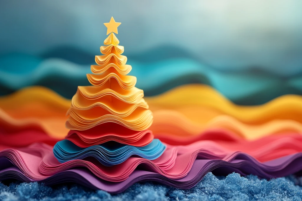 现代圣诞树形状背景