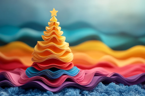 现代圣诞树形状背景