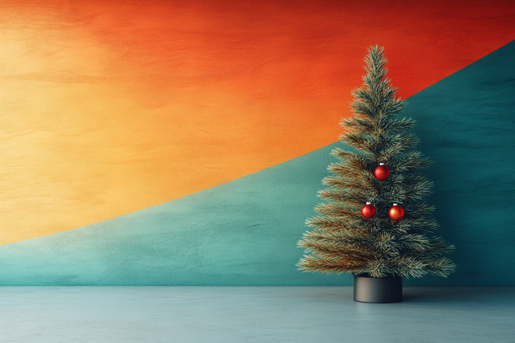 现代圣诞树形状背景
