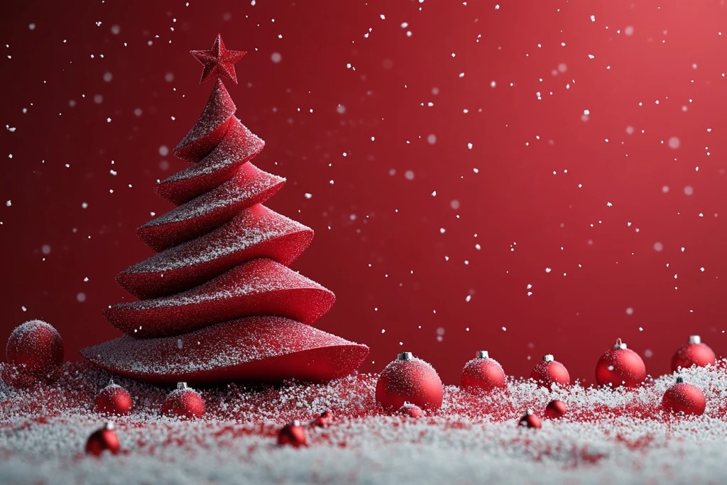 现代圣诞树形状背景