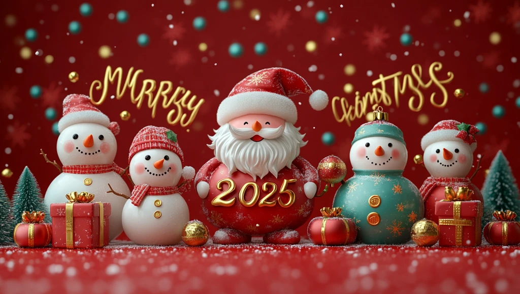 圣诞老人雪人礼物