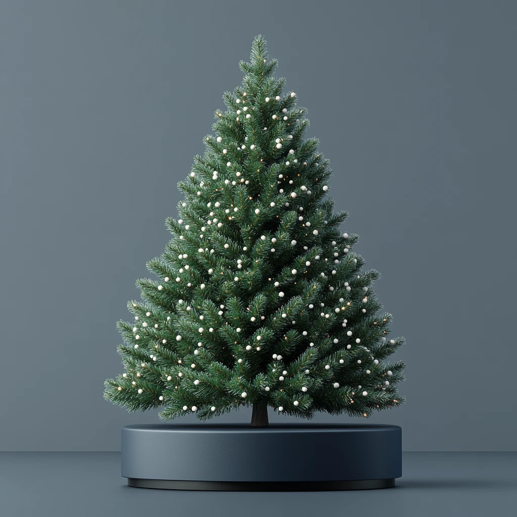 圣诞树白色圆点