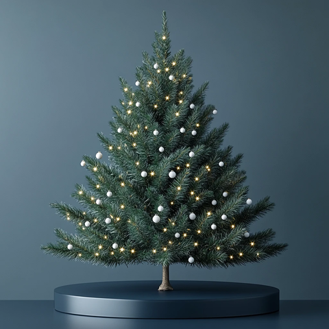 圣诞树白色圆点