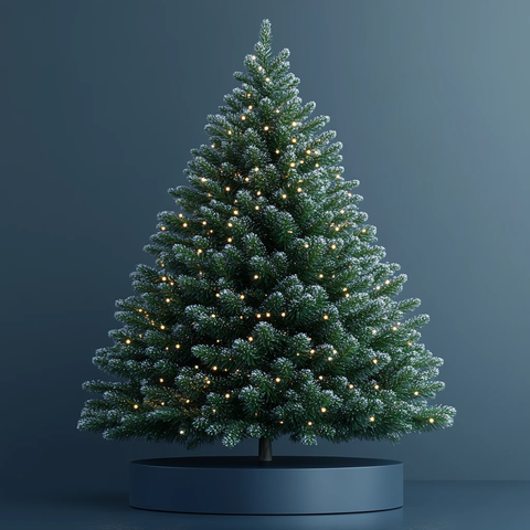 圣诞树白色圆点