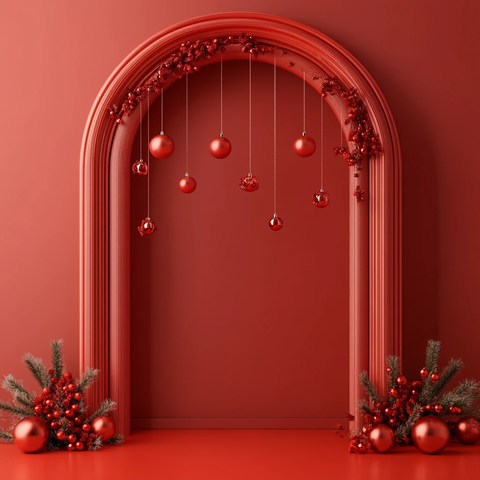 红色拱门节日装饰