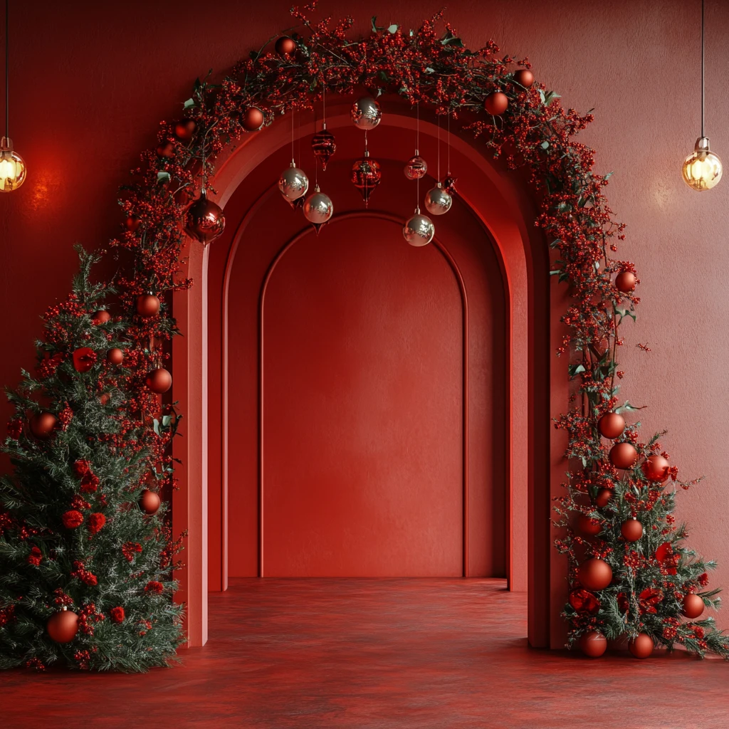 红色拱门节日装饰