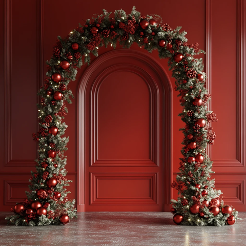 红色拱门节日装饰