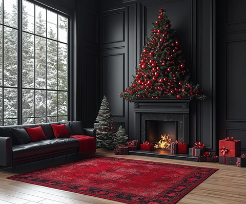 白色圣诞房间背景