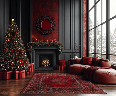 白色圣诞房间背景