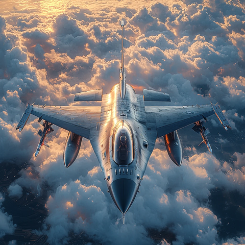 战斗机空中视角