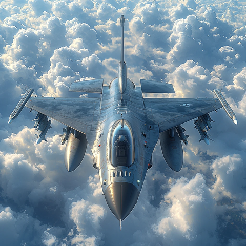 战斗机空中视角