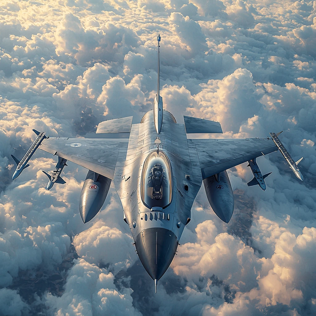 战斗机空中视角