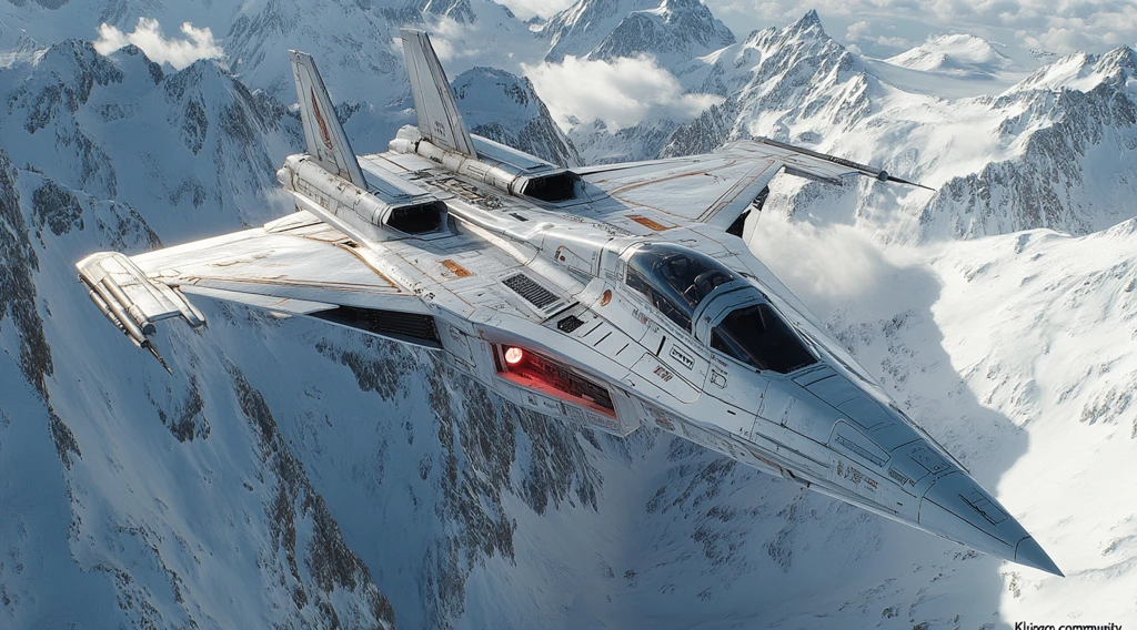 白战机飞越雪山