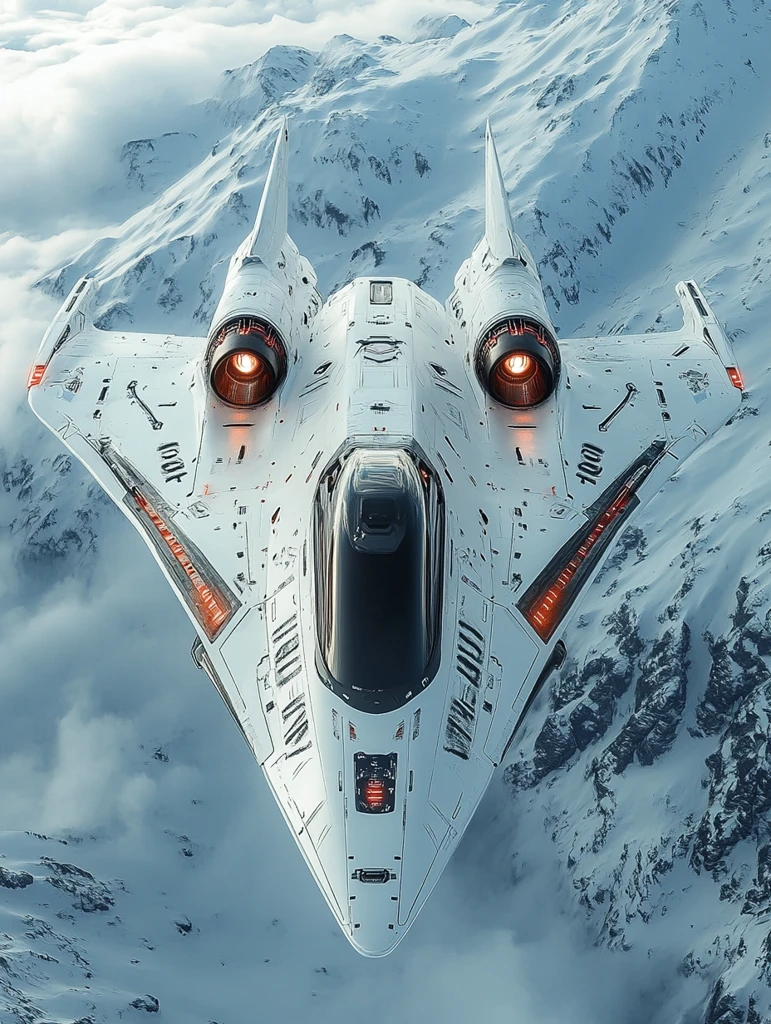双发战斗机飞越雪山