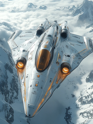 双发战斗机飞越雪山