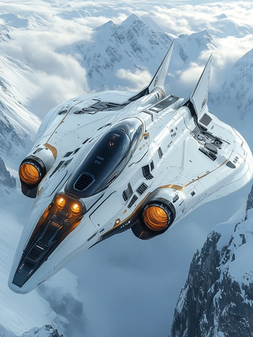 双发战斗机飞越雪山