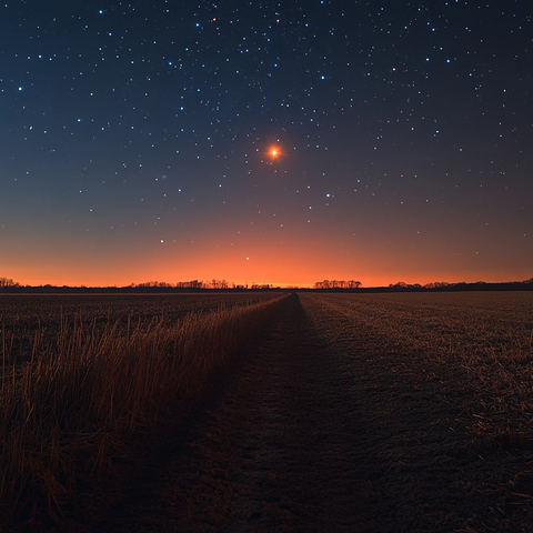星夜与明亮之星