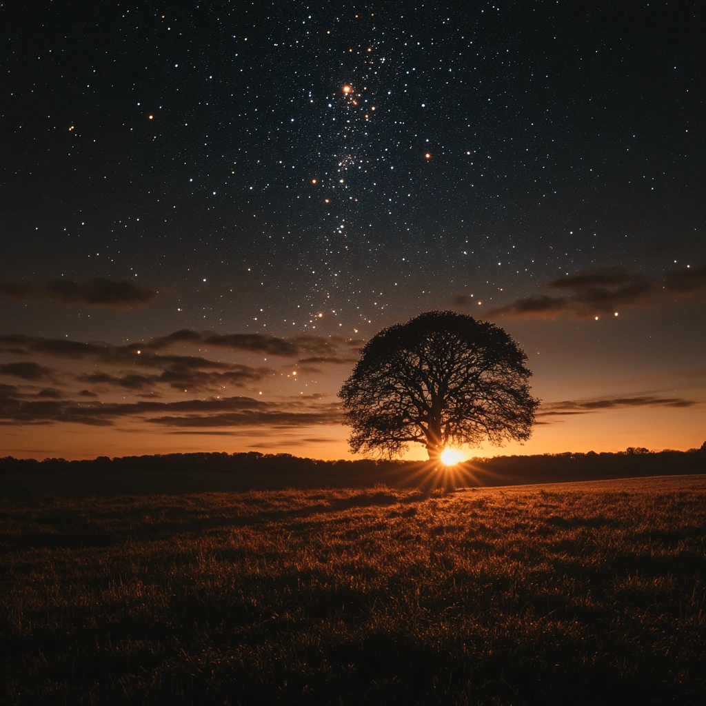 星夜与明亮之星