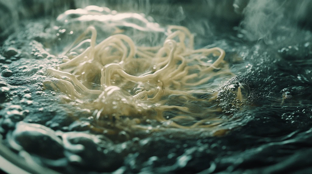煮面条清汤飘浮