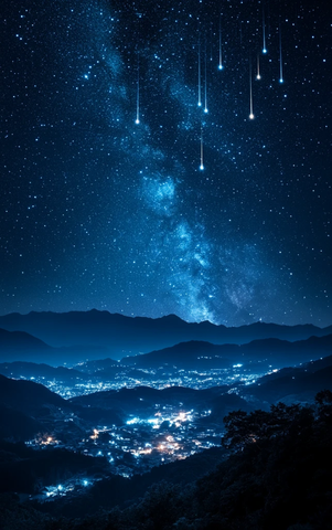 流星划过星夜