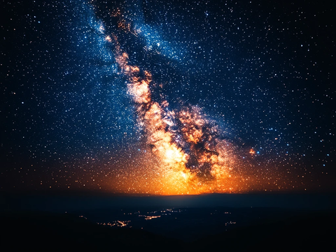 星夜银河对称图