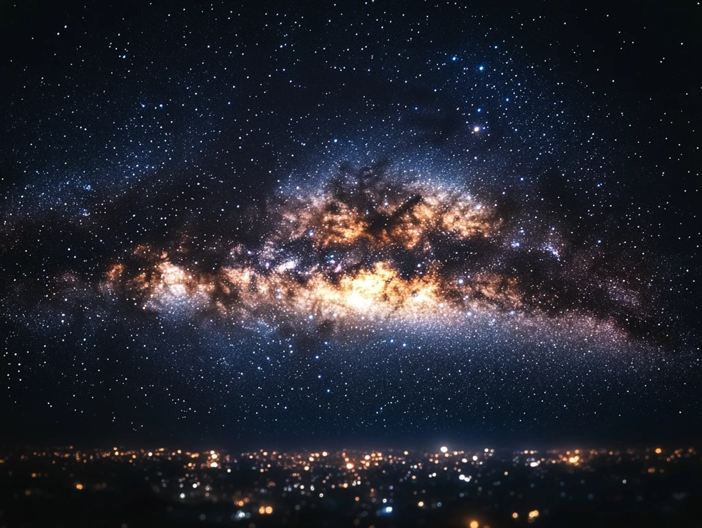 星夜银河对称图