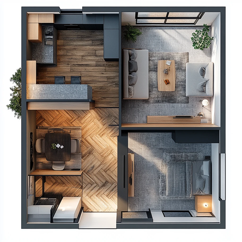 地产户型图渲染