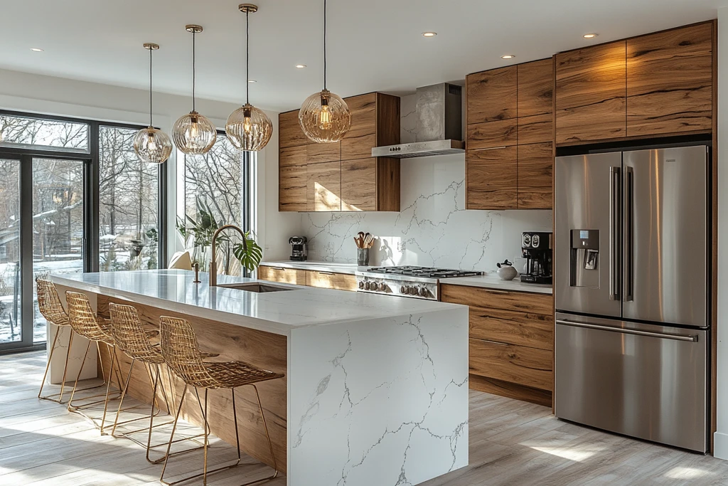 木柜白石台面设计