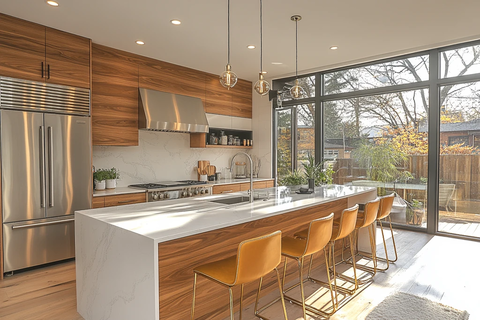 木柜白石台面设计