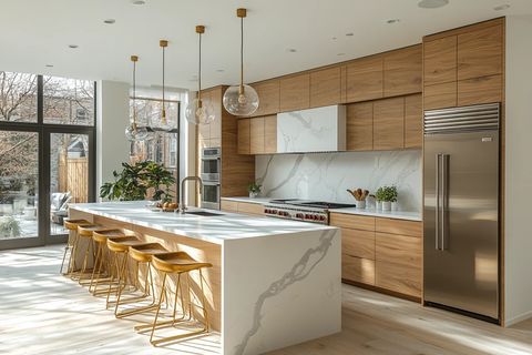 木柜白石台面设计