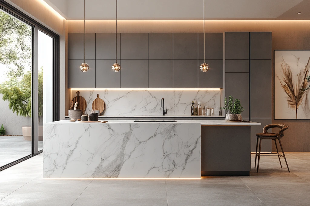 灰木厨房岛台设计