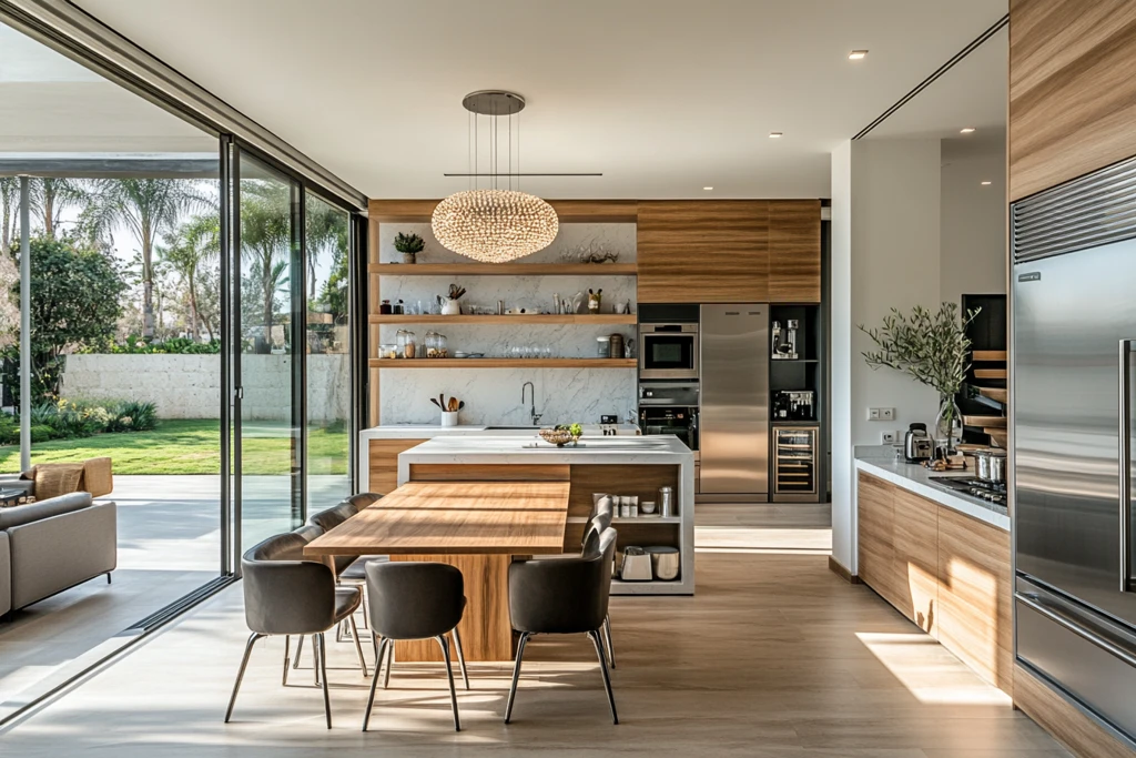 木钢厨房与开放空间