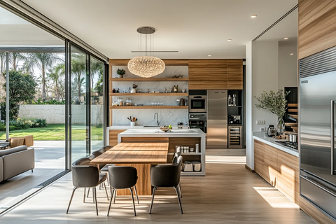 木钢厨房与开放空间