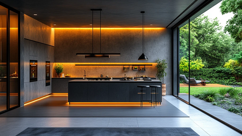 开放式厨房岛台灯饰