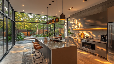 开放式厨房岛台灯饰