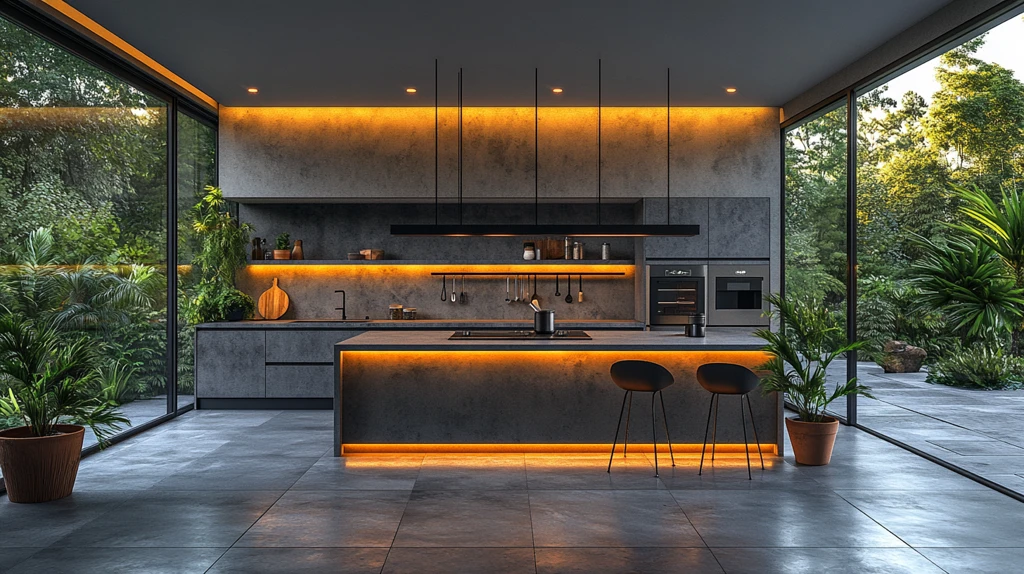 开放式厨房岛台灯饰