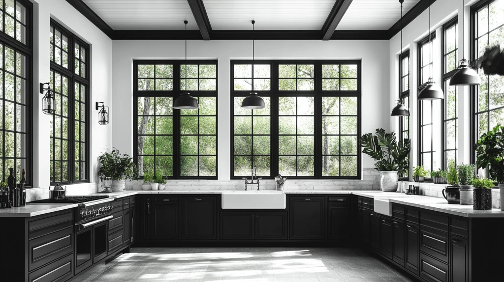 黑白高窗厨房